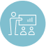 Person showing chart icon