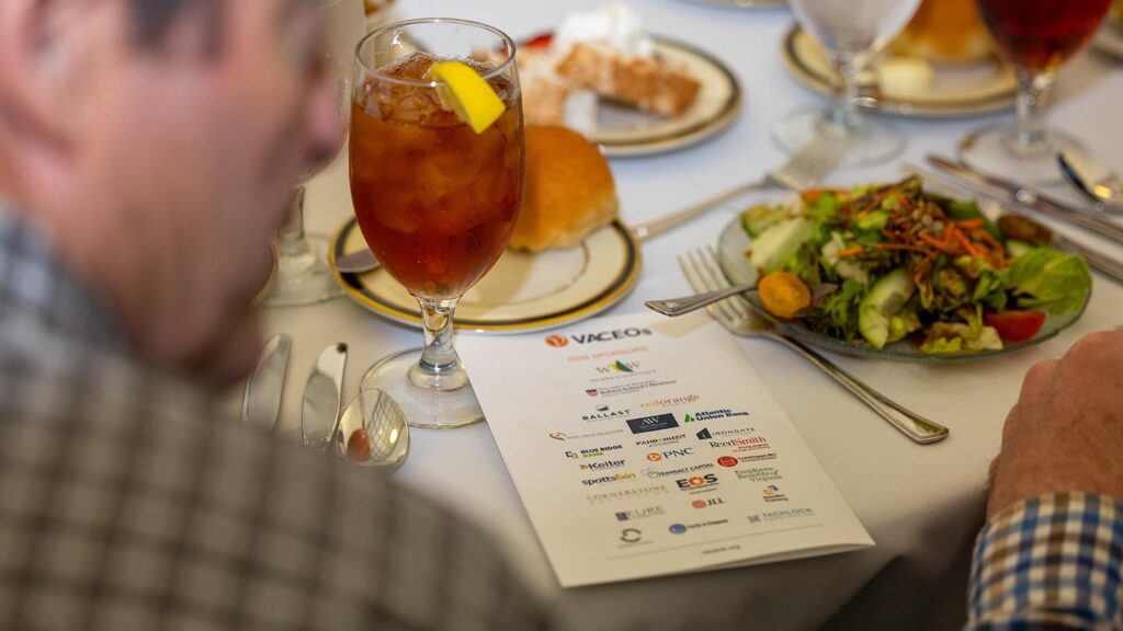 VACEOs sponsorship card on table