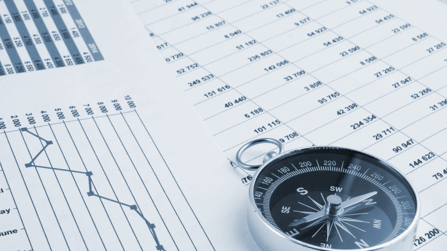 Compass on top of spreadsheet