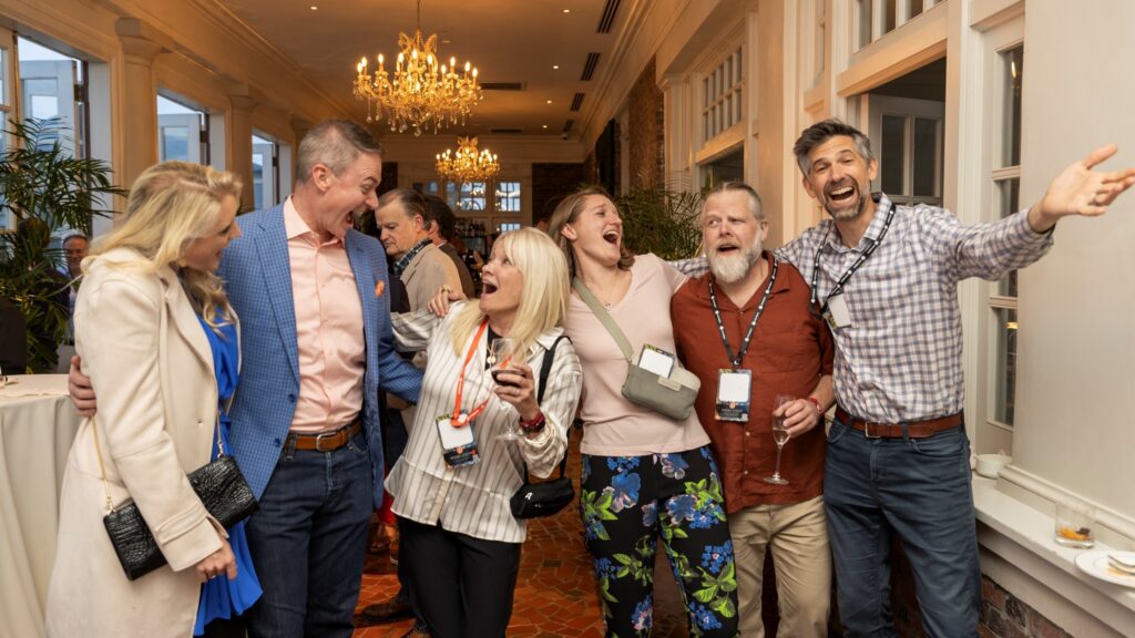 VACEOs Members and Sponsors enjoying a happy hour together