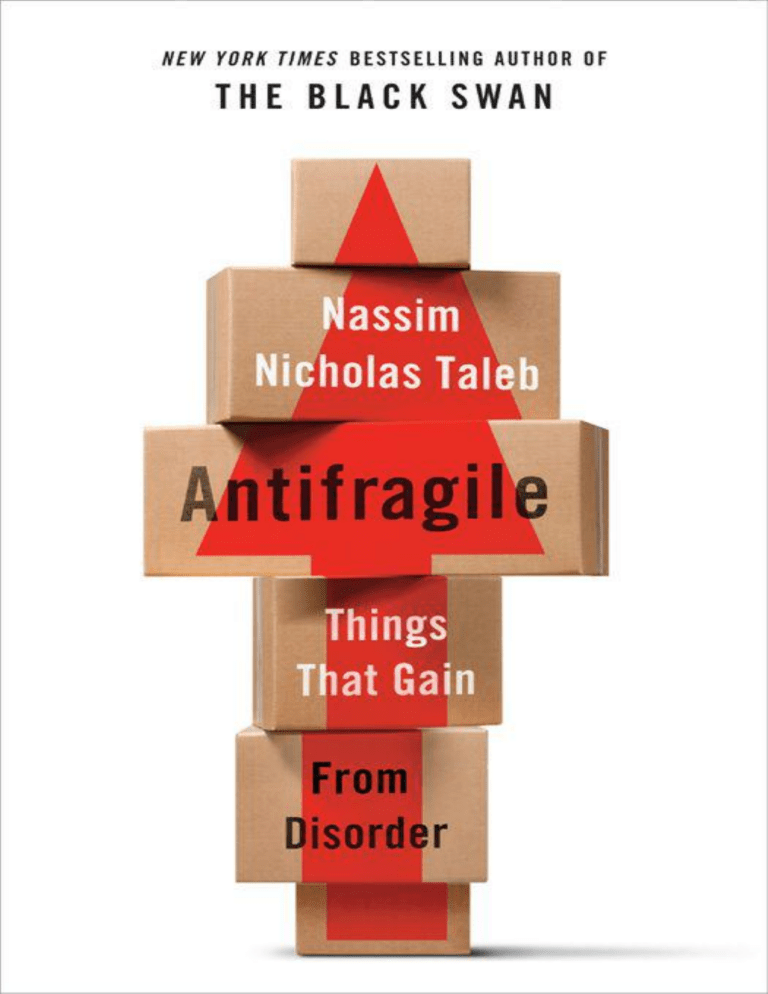 Cover of Antifragile by Nassim Nicholas Taleb, a leadership and business book about thriving through uncertainty and disruption