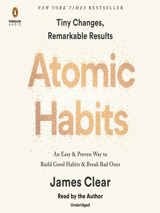Cover of Atomic Habits by James Clear, a leadership and personal development book about building effective habits and improving performance