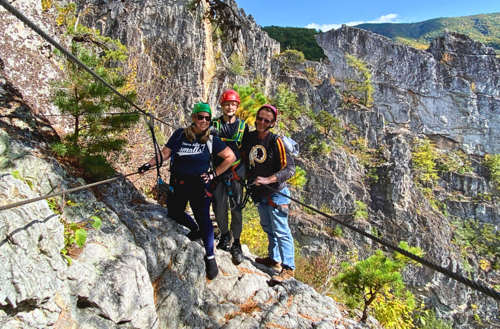 Katharine Ross mountain climbing with her family.