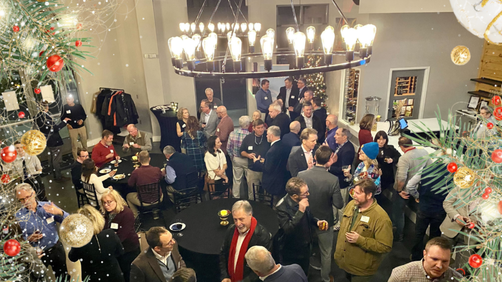 VACEOs Members and Sponsors gathering at a Holiday Happy Hour in Richmond, Virginia